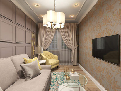 Фото № 6: Дизайн-проект трехкомнатной квартиры 89.5  м² стиль Современная классика для ЖК BRAER PARK