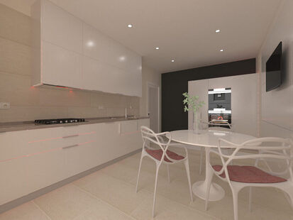 Фото № 6: Дизайн-проект трехкомнатной квартиры 86.0  м² стиль Минимализм для ЖК Дом на Окском