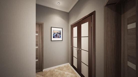 Фото № 3: Дизайн-проект квартиры-студии 35.4  м² стиль Модернизм для ЖК Петровский Квартал