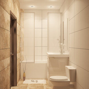 Фото № 2: Дизайн-проект квартиры-студии 35.4  м² стиль Модернизм для ЖК Петровский Квартал