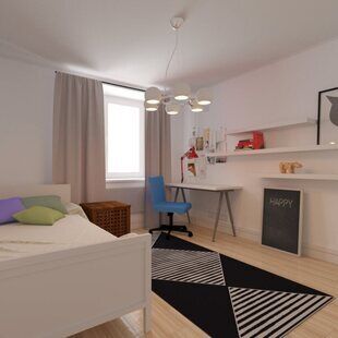 Фото № 1: Дизайн-проект детской 11.4  м² Скандинавский стиль для ЖК Авиатор