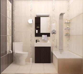 Фото № 3: Дизайн-проект однокомнатной квартиры 29.0  м² стиль Современная классика для ЖК Эверест