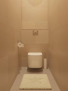 Фото № 1: Дизайн-проект туалета 1.6  м² Скандинавский стиль для ЖК Петровский квартал