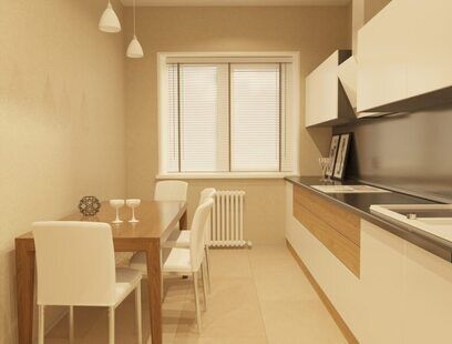 Фото № 1: Дизайн-проект кухни 11.3  м² Скандинавский стиль для ЖК Петровский квартал