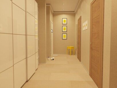 Фото № 5: Дизайн-проект двухкомнатной квартиры 54.5  м² Скандинавский стиль для ЖК Петровский Квартал