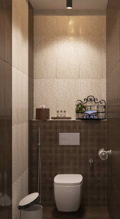 Фото № 1: Дизайн-проект ванной 3.4  м² стиль Прованс для ЖК Лазурный