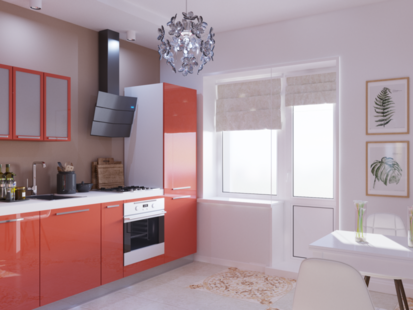 Фото № 1: Дизайн-проект однокомнатной квартиры 45.5  м² стиль Модернизм для ЖК Мещера