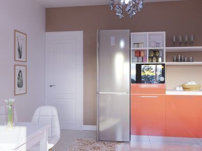 Фото № 3: Дизайн-проект однокомнатной квартиры 45.5  м² стиль Модернизм для ЖК Мещера