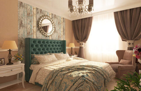 Фото № 6: Дизайн-проект трехкомнатной квартиры 85.3  м² стиль Прованс для ЖК Лазурный