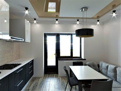 Фото № 3: Дизайн-проект трехкомнатной квартиры 109.9  м² стиль Хай-тек для ЖК Мещера