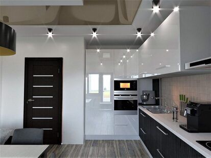 Фото № 5: Дизайн-проект трехкомнатной квартиры 109.9  м² стиль Хай-тек для ЖК Мещера