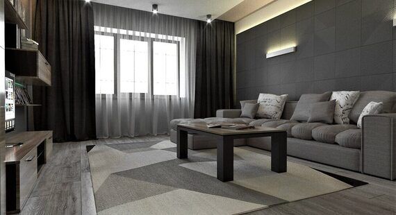 ЖК "Мещера": готовый дизайн проект в стиле "Хай-тек". Площадь 109.9 м² - фото №2