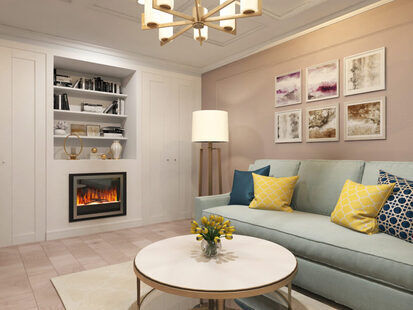 Фото № 4: Дизайн-проект однокомнатной квартиры 37.2  м² стиль Современная классика п-44т, секция 1-1