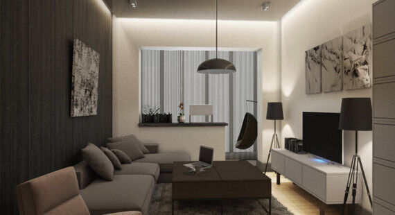 П-44Т: готовый дизайн проект в стиле "Минимализм". Площадь 40.9 м² - фото №1