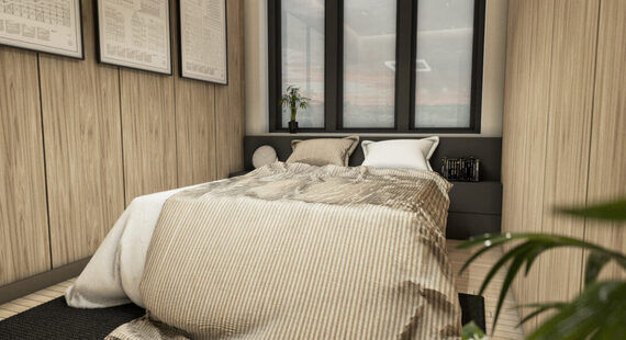 П-44Т: готовый дизайн проект в стиле "Минимализм". Площадь 40.9 м² - фото №5