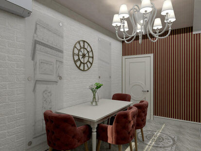 Фото № 2: Дизайн-проект кухни 13.0  м² стиль Современная классика для ЖК Мещера