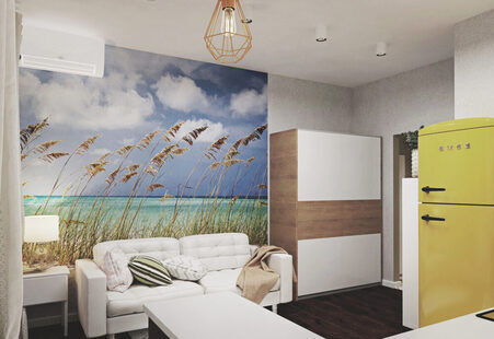 Фото № 1: Дизайн-проект квартиры-студии 26.2  м² Скандинавский стиль для ЖК Петровский Квартал