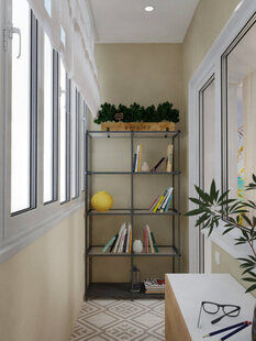 Фото № 3: Дизайн-проект квартиры-студии 26.2  м² Скандинавский стиль для ЖК Петровский Квартал