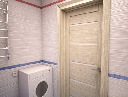 Фото № 2: Дизайн-проект совмещенного санузла 3.3  м² стиль Поп-арт для ЖК Современный