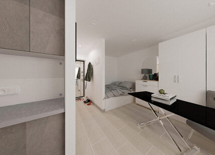 Фото № 1: Дизайн-проект студии 17.4  м² стиль Минимализм для ЖК Эверест