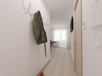 Фото № 3: Дизайн-проект студии 17.4  м² стиль Минимализм для ЖК Эверест