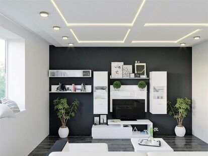 Фото № 2: Дизайн-проект кухни-гостиной 38.3  м² стиль Хай-тек для ЖК Лайт Сити LS