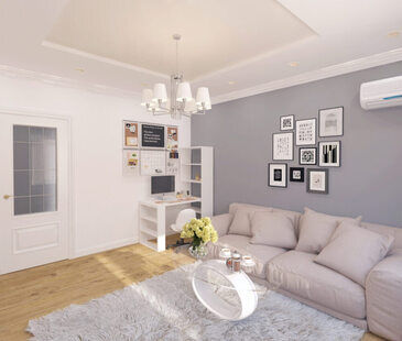 Фото № 4: Дизайн-проект двухкомнатной квартиры 70.8  м² стиль Модернизм для ЖК Мещера