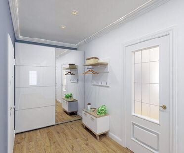 Фото № 6: Дизайн-проект двухкомнатной квартиры 70.8  м² стиль Модернизм для ЖК Мещера