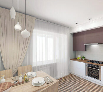 Фото № 5: Дизайн-проект двухкомнатной квартиры 70.8  м² стиль Модернизм для ЖК Мещера