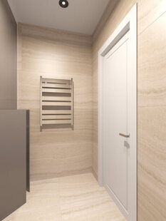 Фото № 3: Дизайн-проект ванной 4.2  м² стиль Американская классика для ЖК Мещера