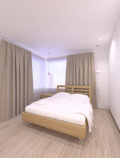 Фото № 1: Дизайн-проект спальни 9.9  м² Скандинавский стиль для ЖК Триколор