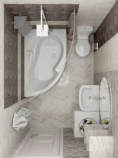 Фото № 5: Дизайн-проект однокомнатной квартиры 56.5  м² стиль Современная классика для ЖК Мещера