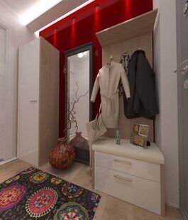 Фото № 4: Дизайн-проект однокомнатной квартиры 22.9  м² стиль Эклектика для ЖК Эверест