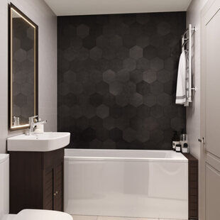 Фото № 2: Дизайн-проект совмещенного санузла 3.9  м² Скандинавский стиль для ЖК Смайлино