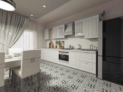 Фото № 5: Дизайн-проект двухкомнатной квартиры 72.1  м² стиль Контемпорари для ЖК Наследие