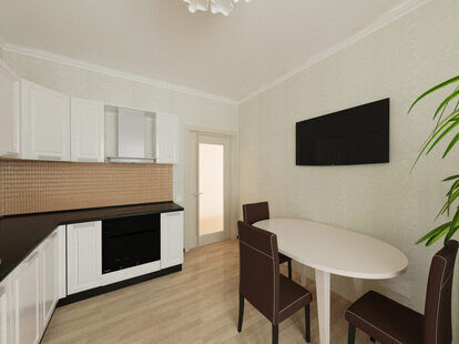 Фото № 2: Дизайн-проект кухни 11.9  м² стиль Скандинавский для ЖК Афродита-2