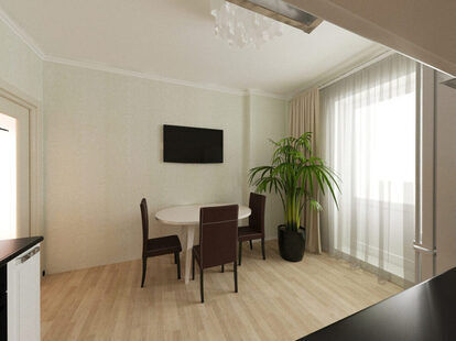 Фото № 3: Дизайн-проект кухни 11.9  м² стиль Скандинавский для ЖК Афродита-2