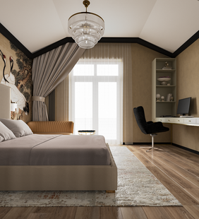 Фото № 3: Дизайн-проект дома/коттеджа 53.6  м² Современная классика для частного дома в гатчинском районе