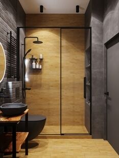 Фото № 3: Дизайн-проект однокомнатной квартиры 32.3  м² Стиль Лофт для ЖК Сердце Столицы