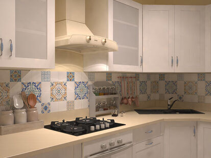 Фото № 2: Дизайн-проект кухни 13.1  м² Скандинавский стиль для ЖК Авиаторов