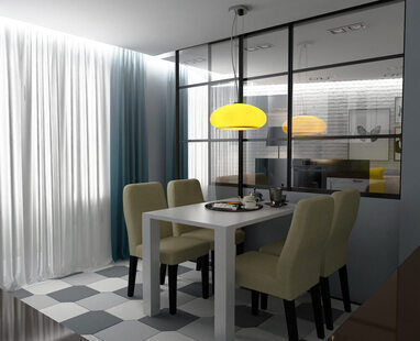 Фото № 1: Дизайн-проект кухни 12.2  м² стиль Эклектика для ЖК Лазурный