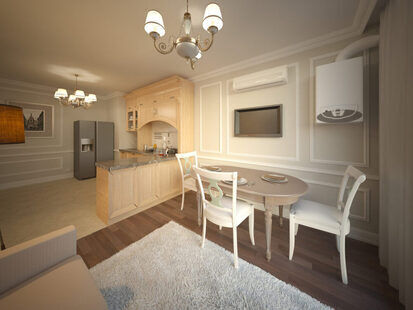 Фото № 4: Дизайн-проект двухкомнатной квартиры 67.6  м² стиль Классика для ЖК Наследие