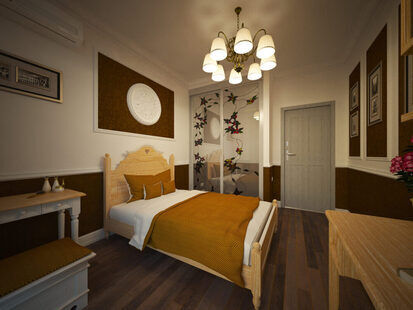 Фото № 3: Дизайн-проект двухкомнатной квартиры 67.6  м² стиль Классика для ЖК Наследие