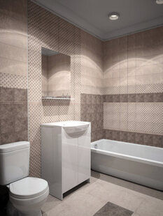 Фото № 1: Дизайн-проект совмещенного санузла 3.7  м² Скандинавский стиль для ЖК Видный