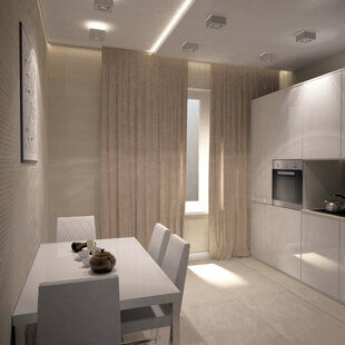 Фото № 1: Дизайн-проект кухни 9.1  м² стиль Модернизм для афродита-2