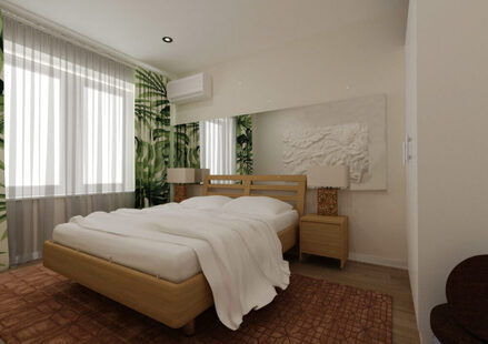 Фото № 2: Дизайн-проект двухкомнатной квартиры 69.4  м² Скандинавский стиль для ЖК Афродита-2