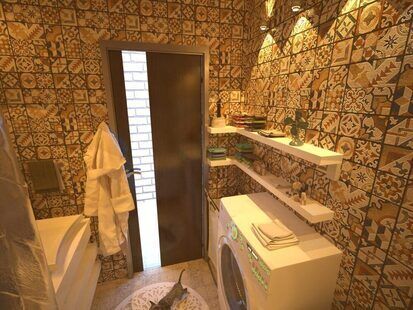 Фото № 4: Дизайн-проект двухкомнатной квартиры 69.5  м² стиль Фьюжн для ЖК Наследие