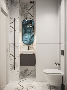 Фото № 6: Дизайн-проект двухкомнатной квартиры 56.0  м² Стиль Арт-Деко для ЖК Ленинский Парк