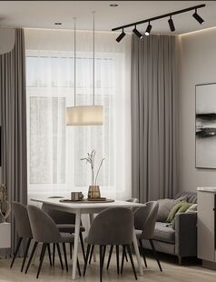 Фото № 2: Дизайн-проект однокомнатной квартиры 38.07  м² Стиль Модернизм для ЖК Аквамарин