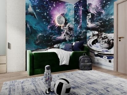 Фото № 3: Дизайн-проект детской 13.17  м² Современный стиль для ЖК Гулливер